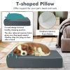 Orthopedic Dog Bed with Headrest and Removable Washable Cover