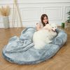 Large Human Dog Bed for Adult,Plufl Human Dog Beds for Large Dogs Waterproof and Anti-Slip,Giant Dog Bed for Humans, Human Dog Bed for Adult