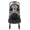 Pet Stroller 3 in 1, Folding Lightweight Dog Stroller with Detachable Carrier & Storage Basket, 4 Wheels Travel Stroller for Puppies Doggies Kitties,