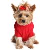 Dog Cable Knit 100% Cotton Sweater Fiery Red