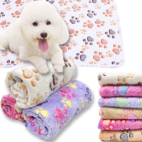 Soft and Fluffy High Quality Pet Blanket Cute Cartoon Pattern Pet Mat Warm and Comfortable Blanket for Cat and Dogs Pet Supplies (Color: Brown bones, size: For kittens  60X40cm)