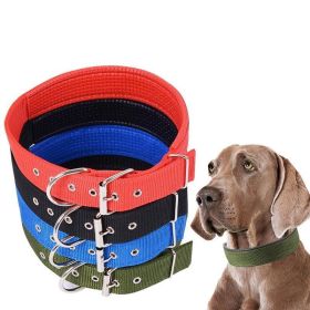 Pet Collar Simple Solid Color Dog Collar Leather Lining Adjustable Small Dog Collar Bichon Labrador Medium To Large Dog Collar (Kleur: red, size: 1.5cm*40cm)