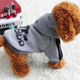 Two Legged Cotton Warm Dog Hoodie (Color: Grey, size: 5XL)