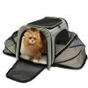 Outdoor dog portable handbag; 4 Sides Expandable Cat Carrier Bag with Removable Fleece Pad; Dog Carrier for Cats; Puppy and Small Dogs