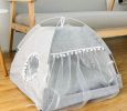 Washable Pet Puppy Kennel Dog Cat Tent, Pet Tent Bed, Pet Teepee Dog Cat Bed with Canopy, Pet Bed, Portable Foldable Durable Pet Tent