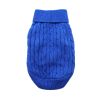 Dog Cable Knit 100% Cotton Sweater Riverside Blue