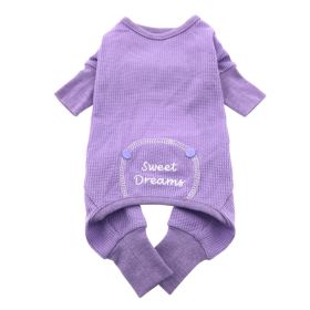 Pastel Lilac Sweet Dreams Thermal Pajamas (size: large)