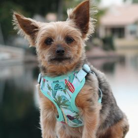 Wrap and Snap Choke Free Dog Harness (Color: Surfboards and Palms, size: large)