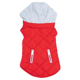 Weekender Dog Sweatshirt Hoodie (Color: Red, size: small)